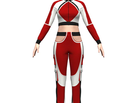 Roupa urbana feminina Modelo 3D