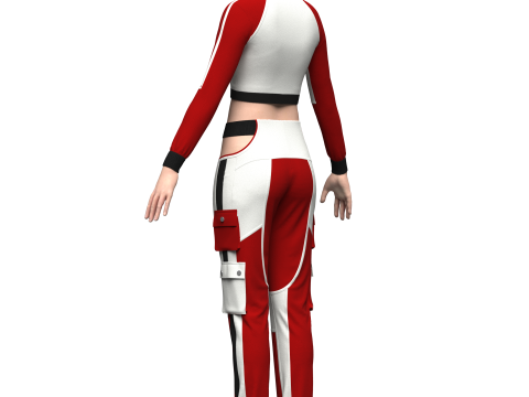 Womens Streetwear Outfit 3D-Modell