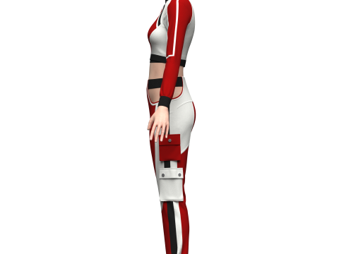 Womens Streetwear Outfit 3D-Modell
