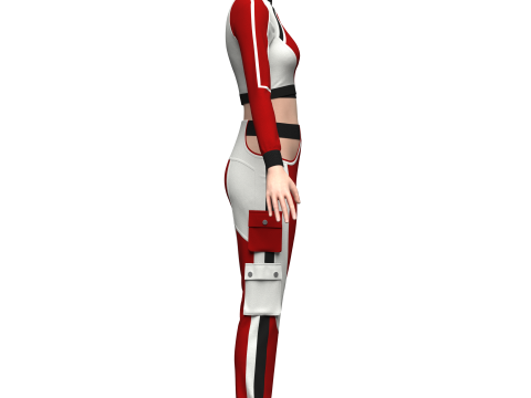 Womens Streetwear Outfit 3D-Modell