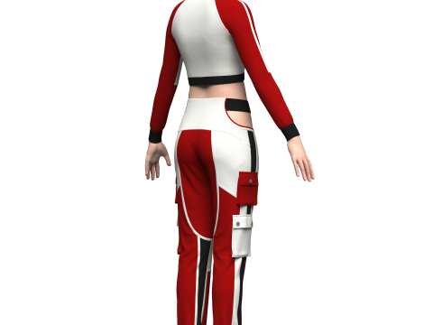 Womens Streetwear Outfit 3D-Modell