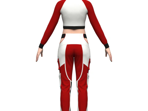Roupa urbana feminina Modelo 3D