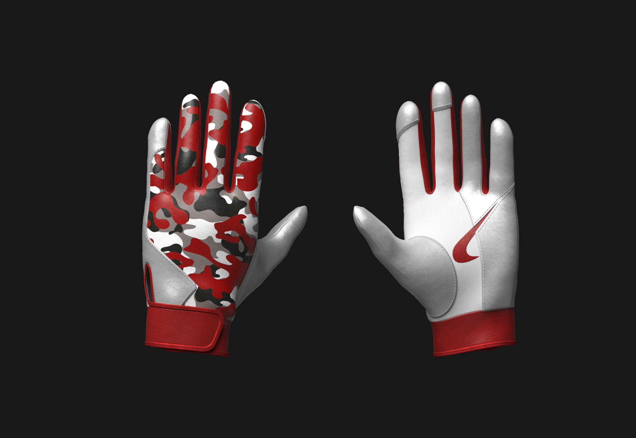 Honkbal slaghandschoenen 3D Model .c4d .max .obj .3ds .fbx .stl .blend 