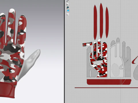 Honkbal slaghandschoenen 3D Model