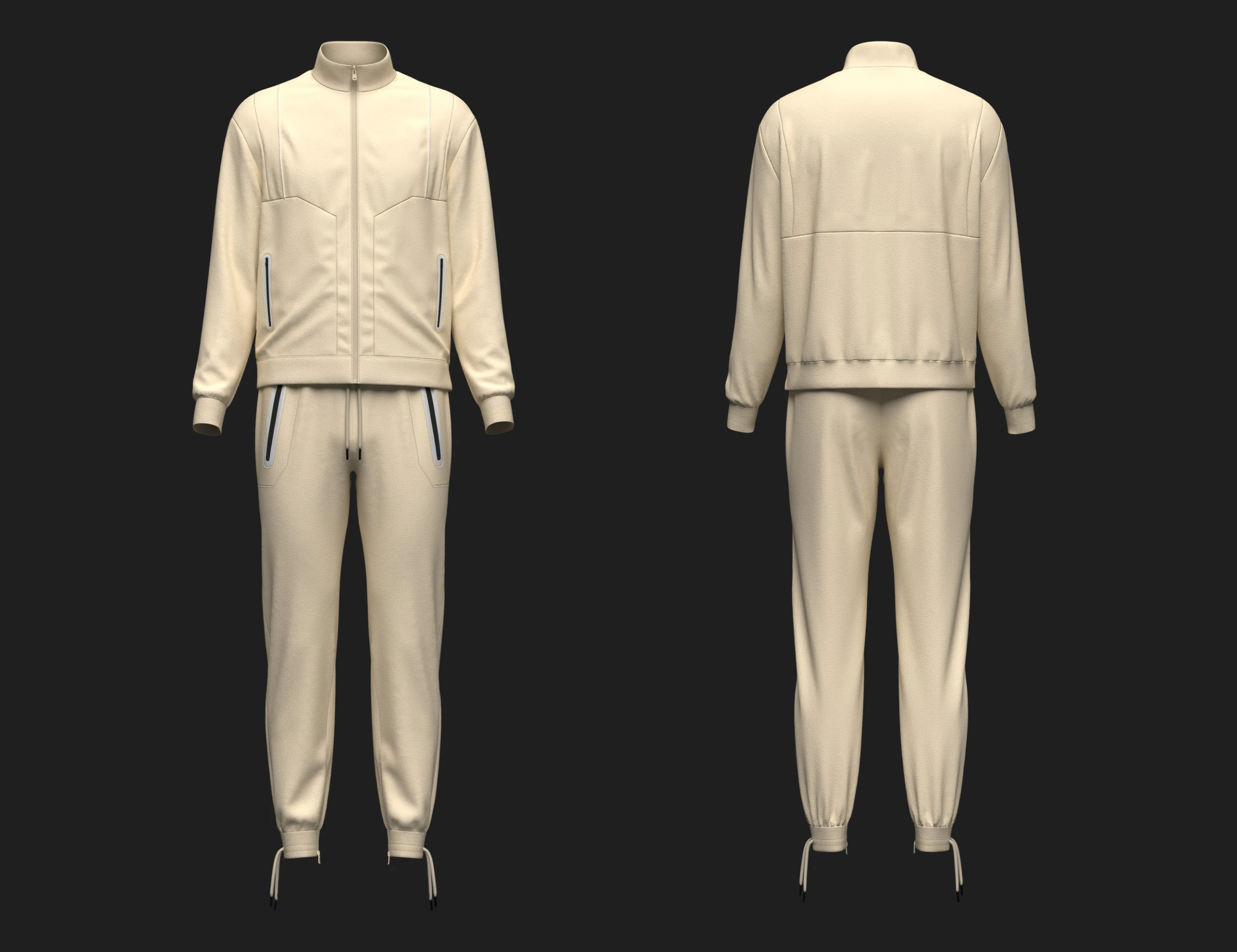 Mens Casual Tracksuit 3D Model .c4d .max .obj .3ds .fbx .stl .blend 