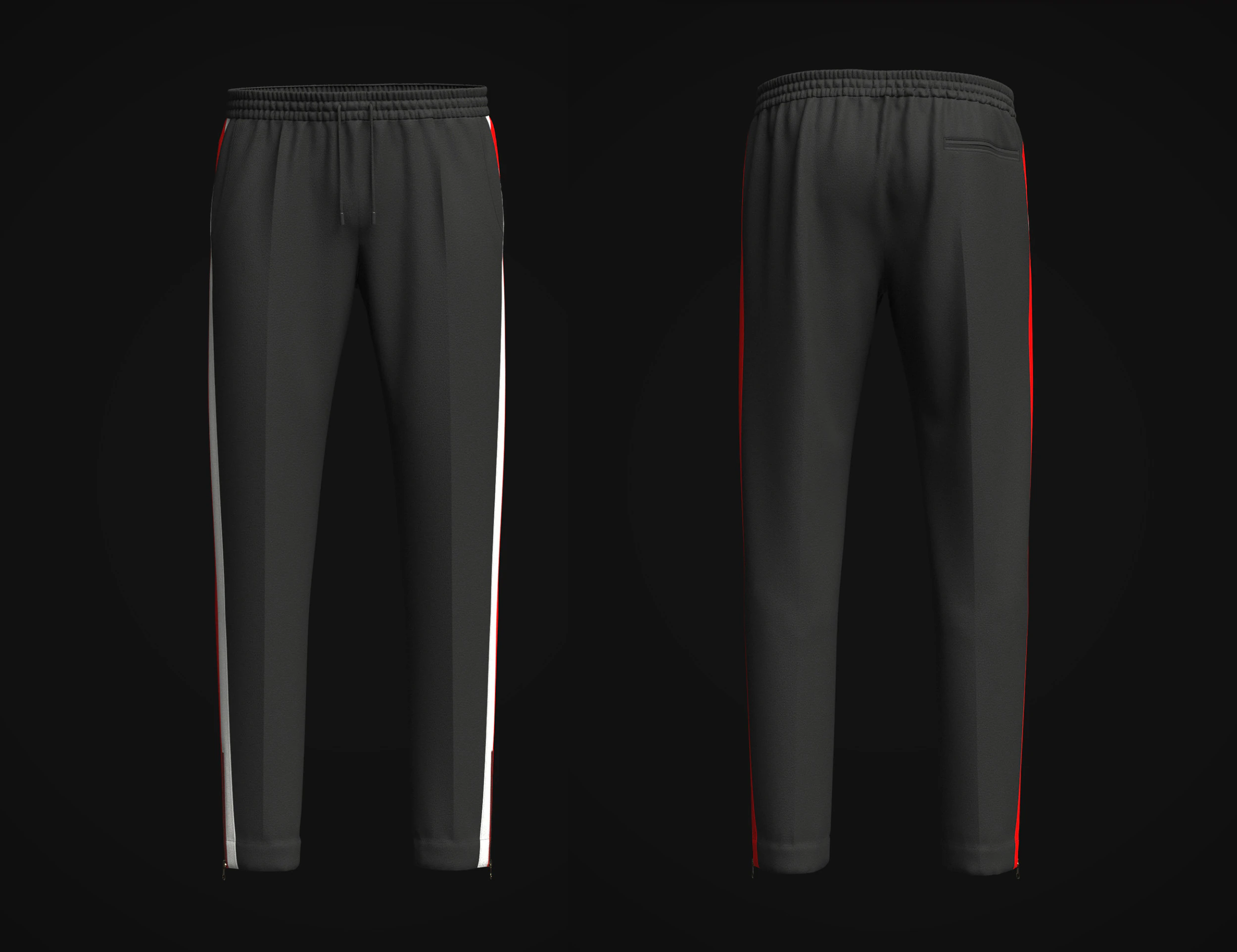 Mens Elasticated Pant 3D Model .c4d .max .obj .3ds .fbx .stl .blend 
