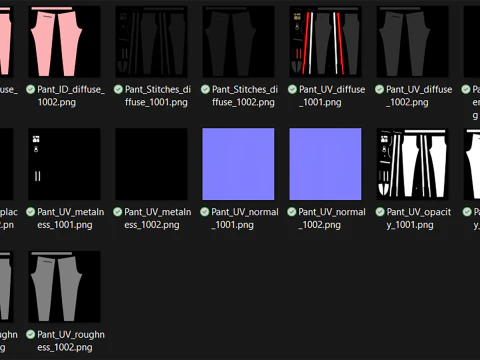 Mens Elasticated Pant 3D Model