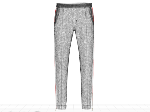 Mens Elasticated Pant Modelo 3D