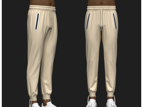 Mens Racer Track Pants 3D-Modell