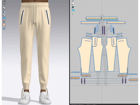 Mens Racer Track Pants 3D 模型