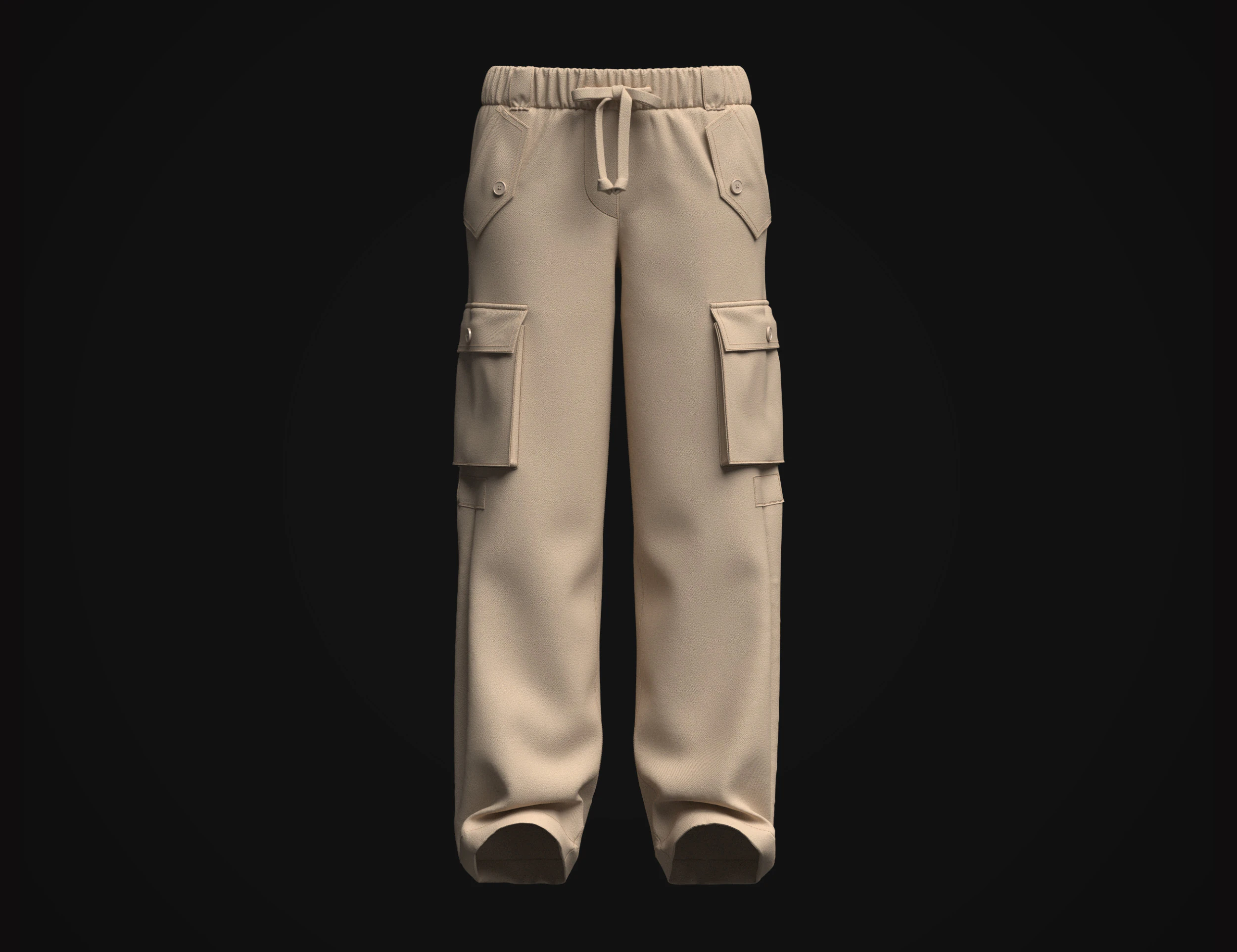 Womens Cargo Pant 3D Model .c4d .max .obj .3ds .fbx .stl .blend 