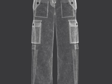 Womens Cargo Pant 3D Model