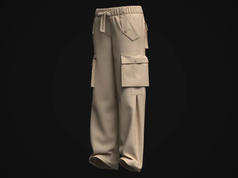 Womens Cargo Pant 3D Model