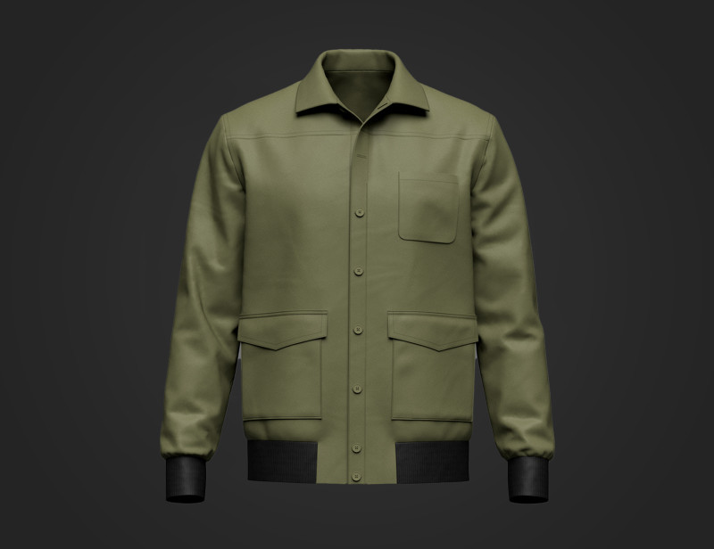 Mens Jacket 3D-Modell .c4d .max .obj .3ds .fbx .stl .blend