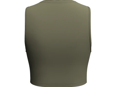 Womens Ripped Crop Top 3D Model