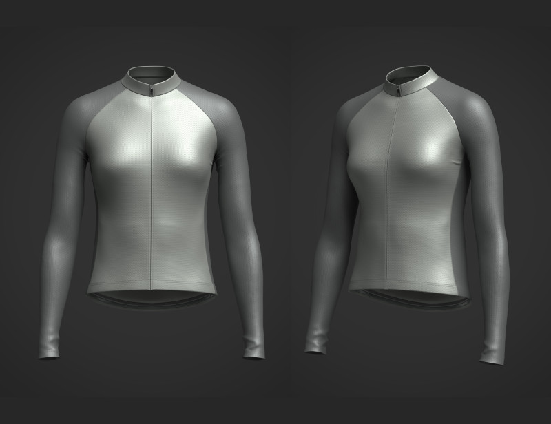 Women Full Sleeve Raglan Jersey Model 3D .c4d .max .obj .3ds .fbx .stl .blend