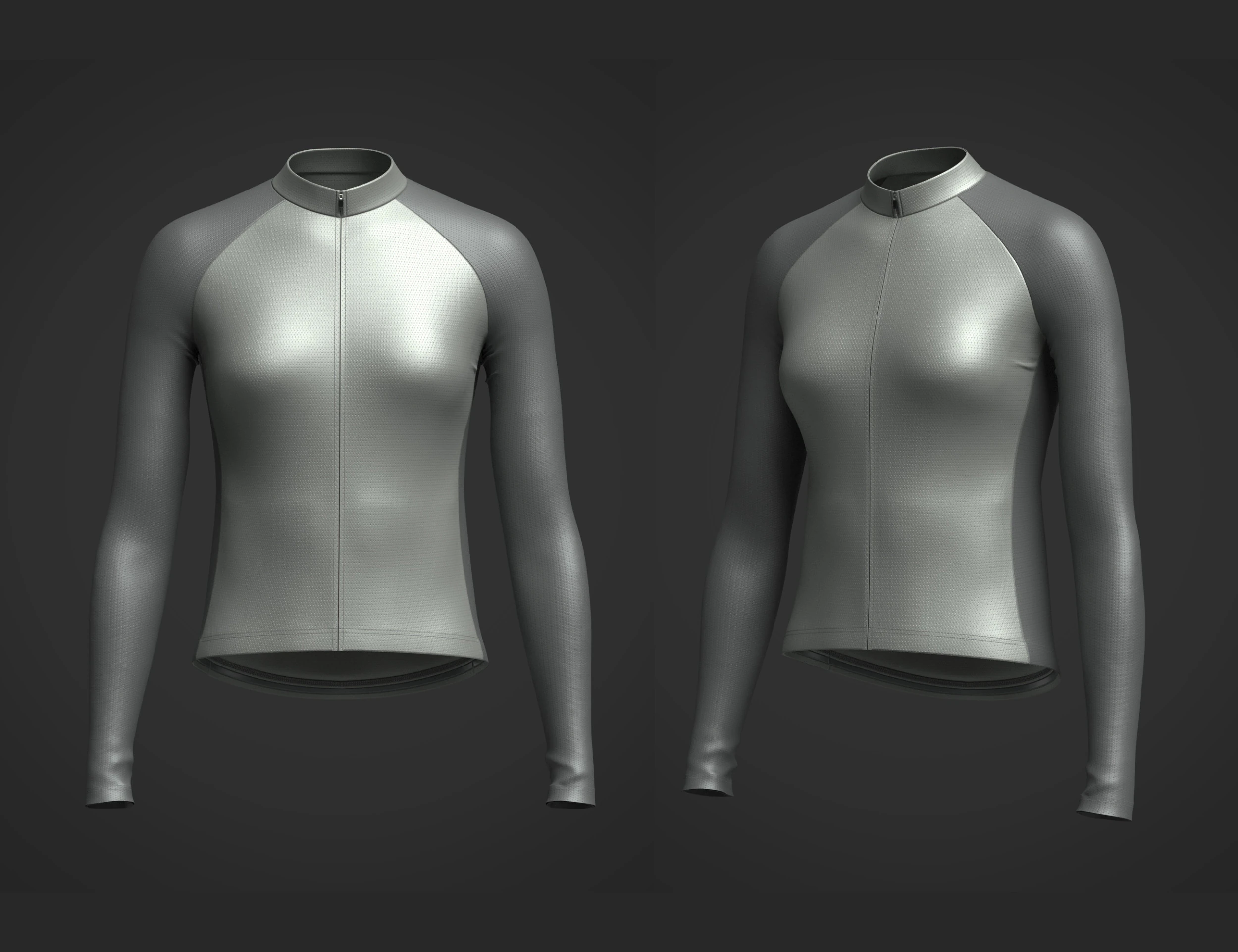 Women Full Sleeve Raglan Jersey 3D Model .c4d .max .obj .3ds .fbx .stl .blend 