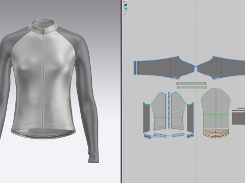 Women Full Sleeve Raglan Jersey Model 3D