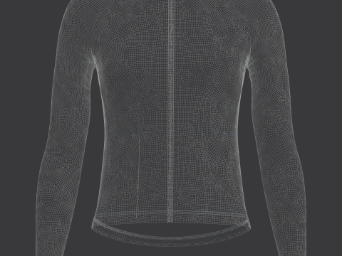 Women Full Sleeve Raglan Jersey Model 3D
