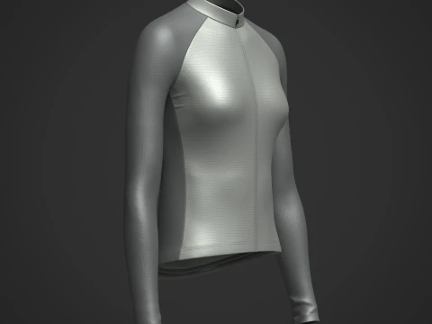 Women Full Sleeve Raglan Jersey 3D Model