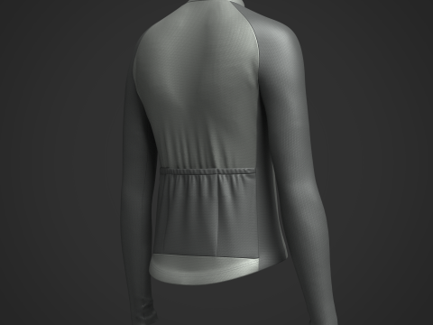 Women Full Sleeve Raglan Jersey Model 3D