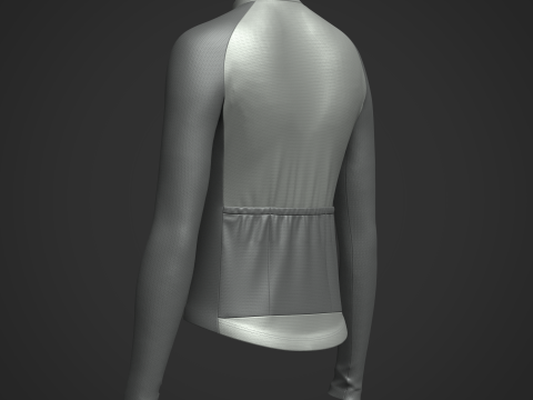 Women Full Sleeve Raglan Jersey Model 3D