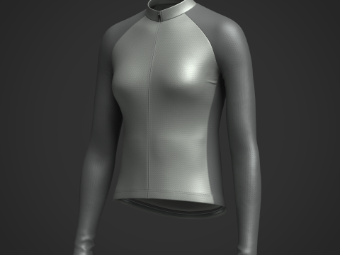 Women Full Sleeve Raglan Jersey Model 3D
