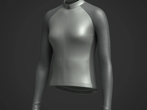 Women Full Sleeve Raglan Jersey 3D Model