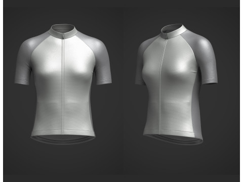 Women Half Sleeve Raglan Jersey 3D Модель