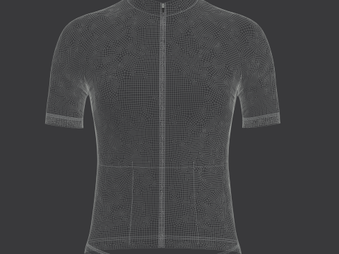Women Half Sleeve Raglan Jersey 3D Model