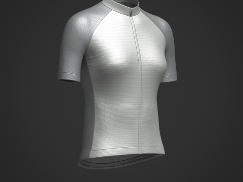 Women Half Sleeve Raglan Jersey 3D Model