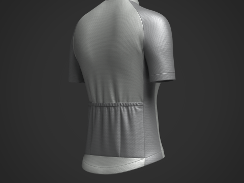 Women Half Sleeve Raglan Jersey 3D Model