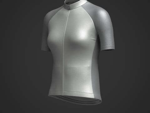 Women Half Sleeve Raglan Jersey 3D Model