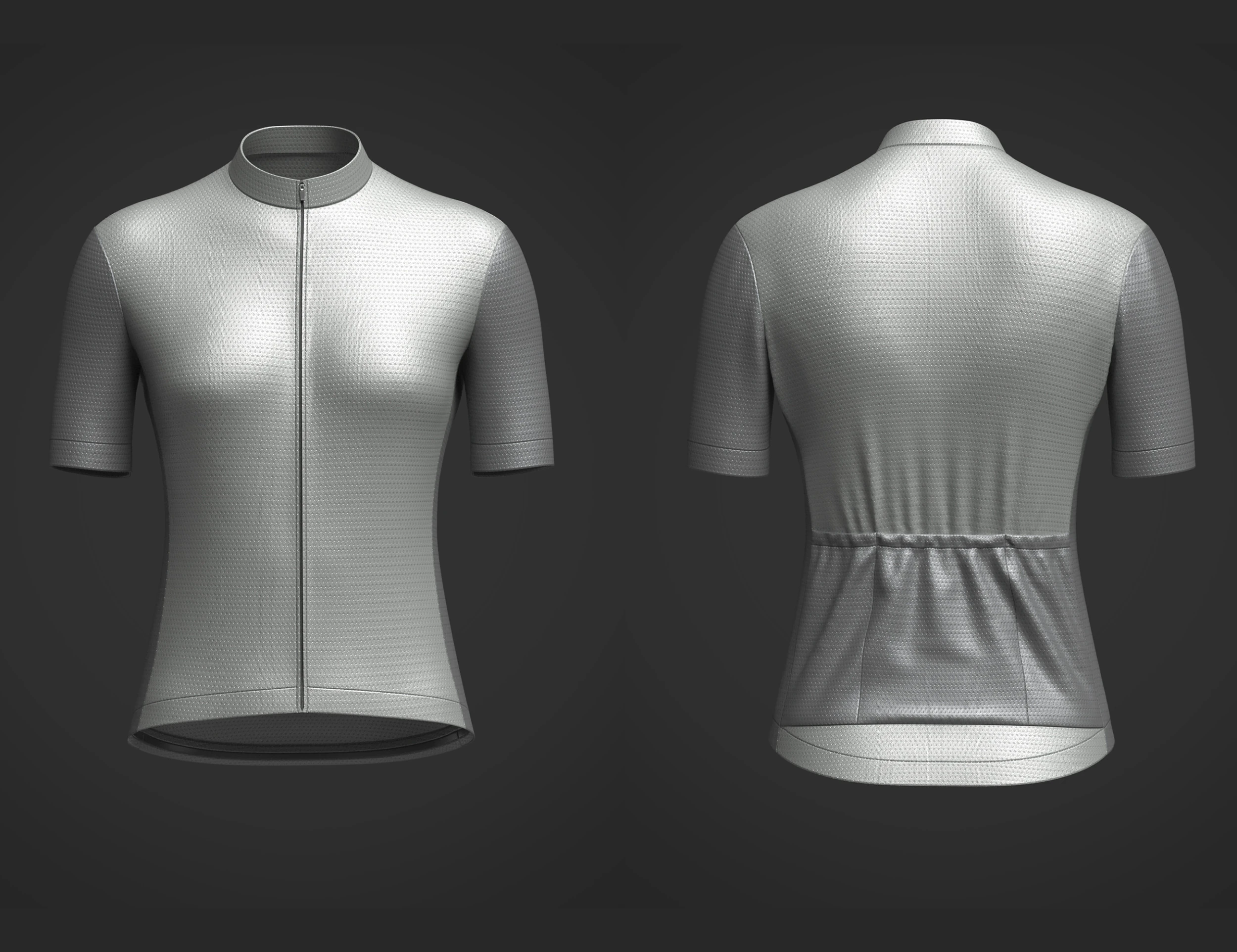 Women Half Sleeve Cycling Jersey 3D Model .c4d .max .obj .3ds .fbx .stl .blend 