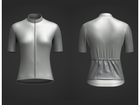 Women Half Sleeve Cycling Jersey 3D Модель