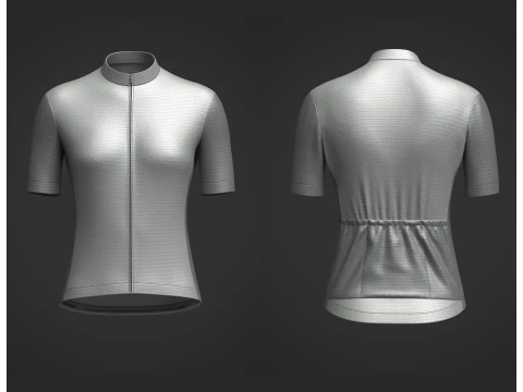 Halbarm-Radtrikot f&uuml;r Damen 3D Modell