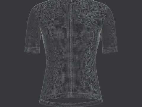 Women Half Sleeve Cycling Jersey 3D Модель