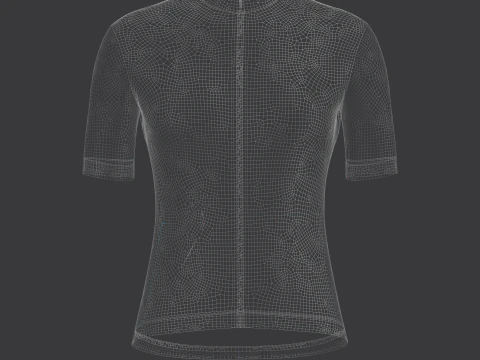 Women Half Sleeve Cycling Jersey 3D Model