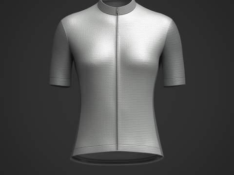 Women Half Sleeve Cycling Jersey 3D Модель