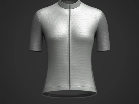 Women Half Sleeve Cycling Jersey 3D Model