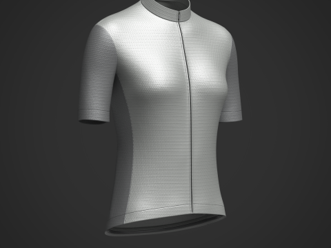 Women Half Sleeve Cycling Jersey 3D Модель