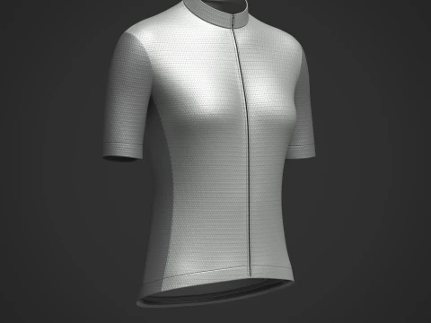 Women Half Sleeve Cycling Jersey 3D Model