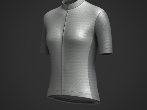 Women Half Sleeve Cycling Jersey 3D Модель