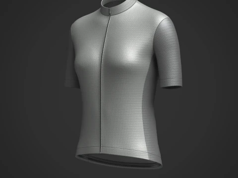 Women Half Sleeve Cycling Jersey 3D Model