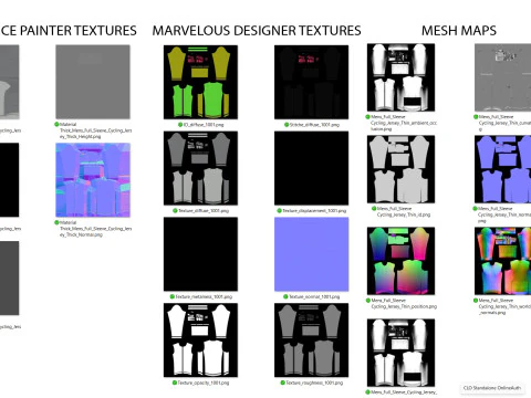Maillot de cyclisme &agrave; manches longues pour hommes Modèle 3D