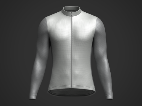 Mens Full Sleeve Cycling Jersey 3D Модель