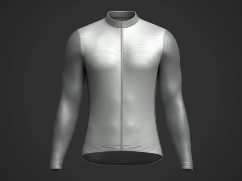 Maillot de cyclisme &agrave; manches longues pour hommes Modèle 3D