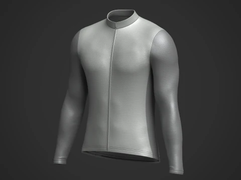 Maillot de cyclisme &agrave; manches longues pour hommes Modèle 3D