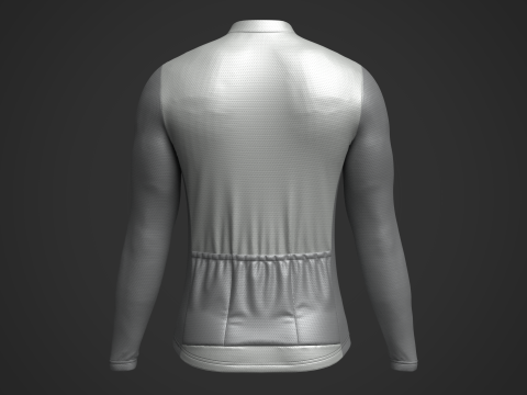 Mens Full Sleeve Cycling Jersey 3D Модель