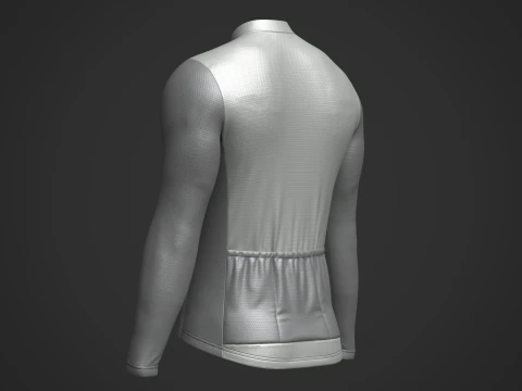 Maillot de cyclisme &agrave; manches longues pour hommes Modèle 3D